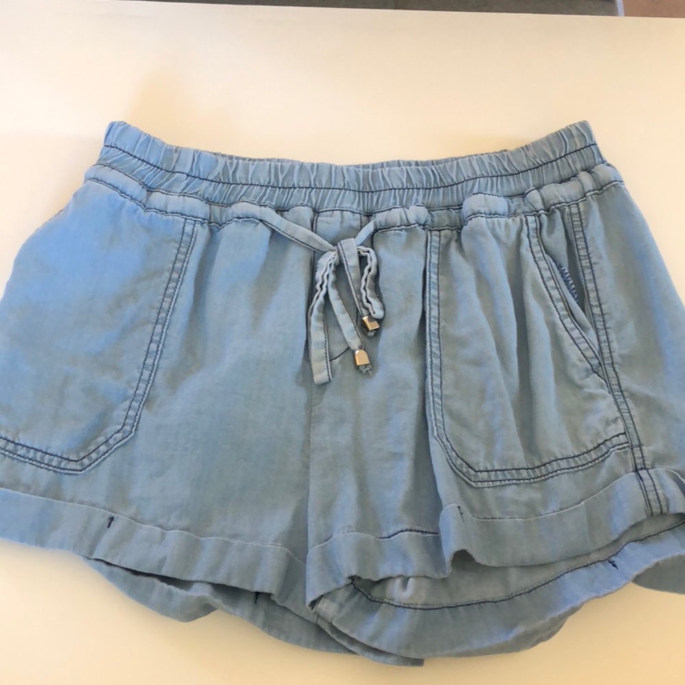 Blue flow-y shorts